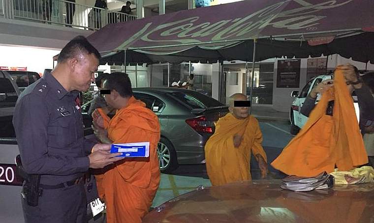 Монахи арестованы в Паттайе за употребление наркотиков