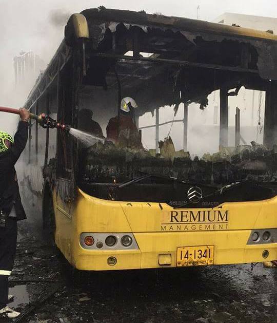 В центре Бангкока взорвался автобус