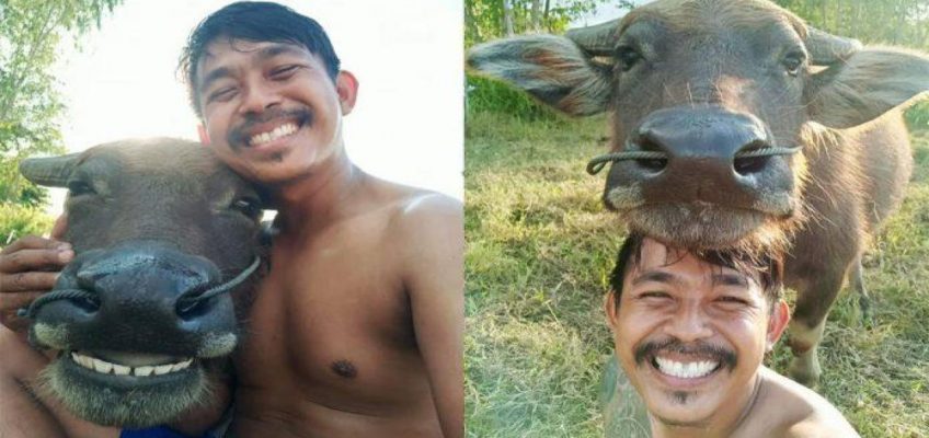 Счастливый фермер в Таиланде