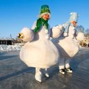 В Архангельске отметили день рождения снеговика